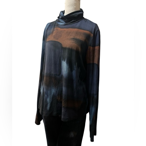 Michael Stars Clara Turtle neck long sleeve blouse size XL - Picture 4 of 7
